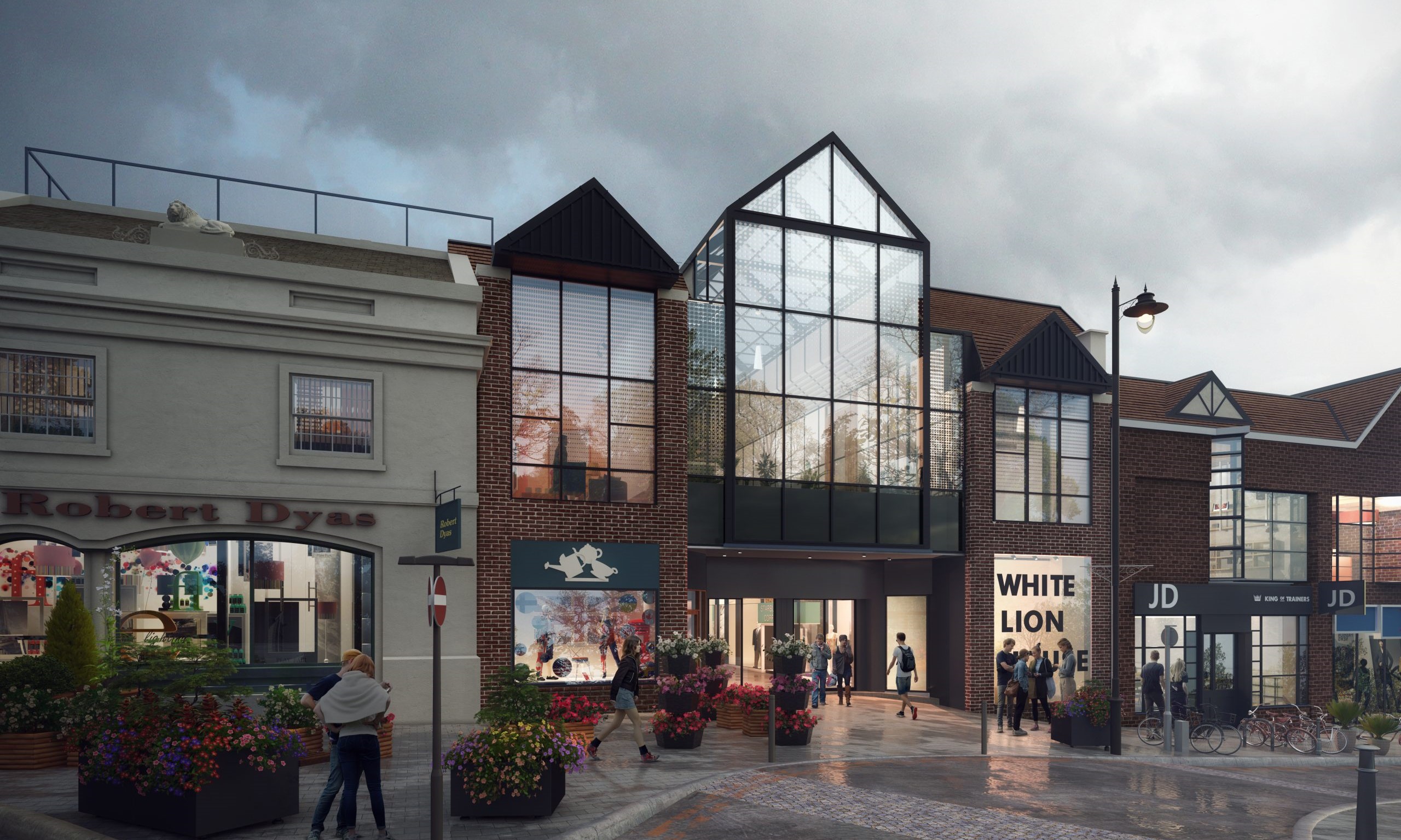 Refurbishment underway at Guildford's White Lion Walk Retail Destination