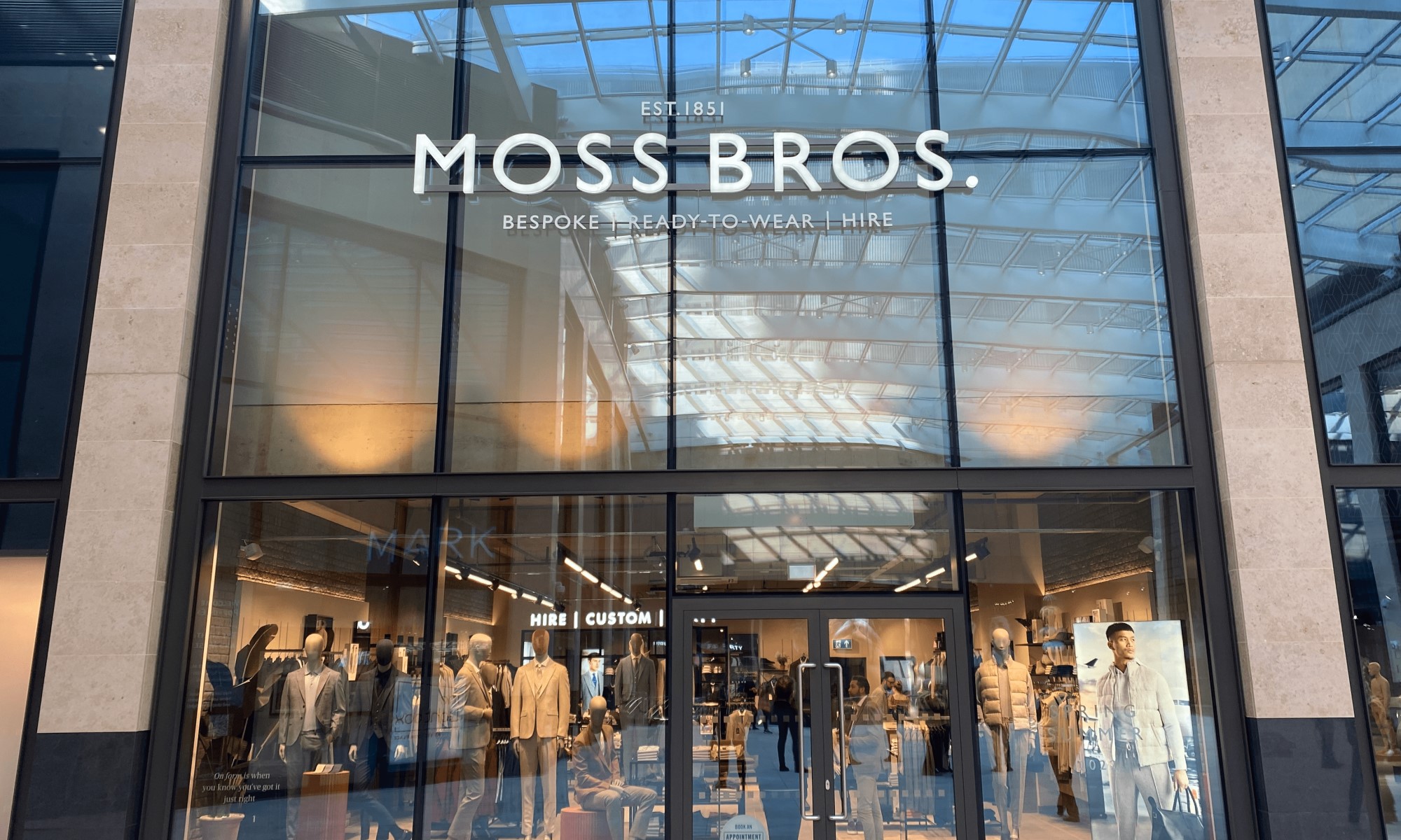Moss Bros opens at Woking's Victoria Place Retail Destination