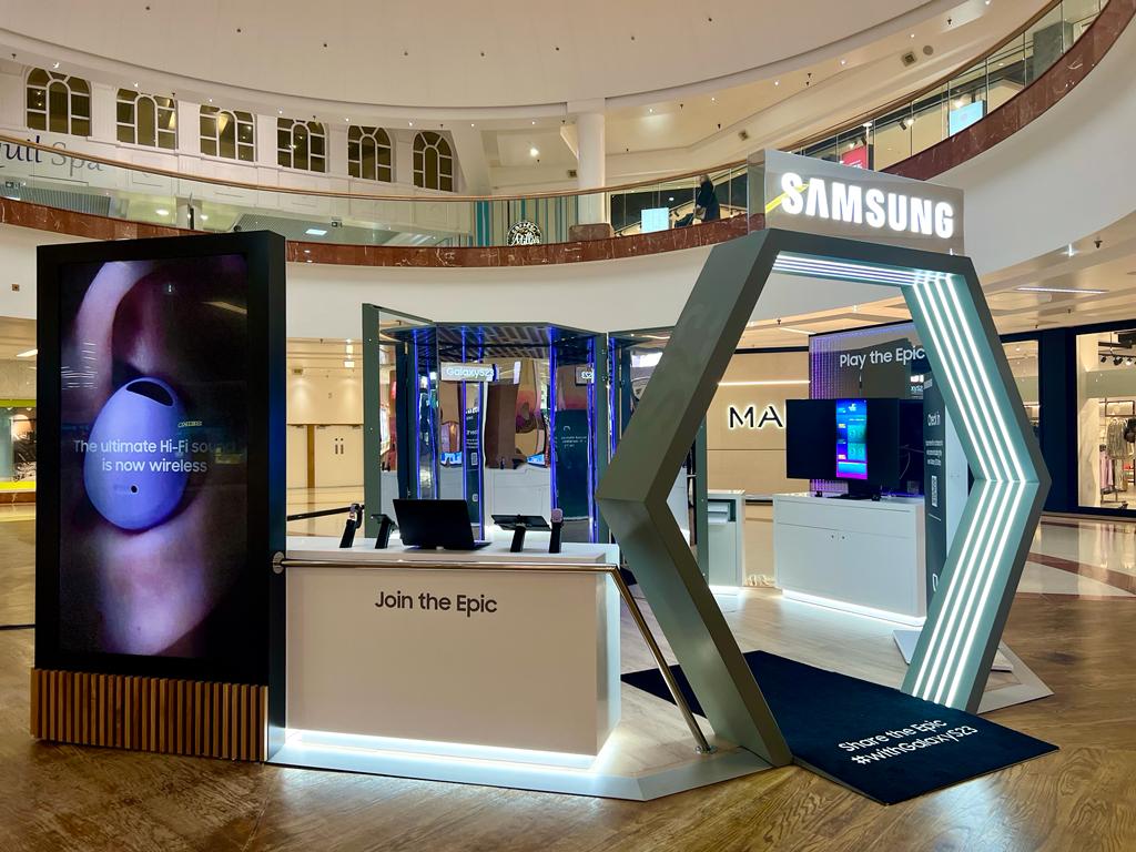 Samsung uses popups to promote Galaxy S23 Retail Destination